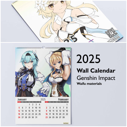 Genshin Impact Waifu - Wall Calendar 2025