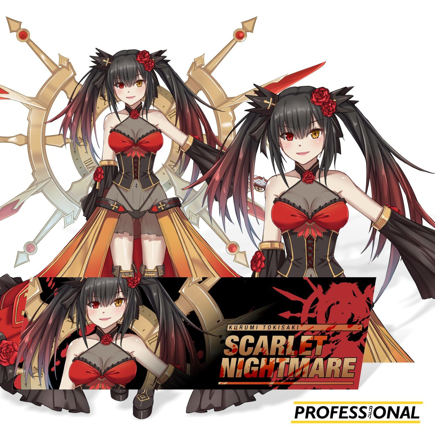 Kurumi (Scarlet Nightmare Ver.) - Sticker Bundle