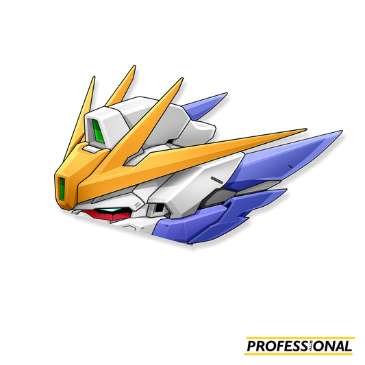 Wing Gundam Zero Head (Endless Waltz Ver.) - Peeking Sticker